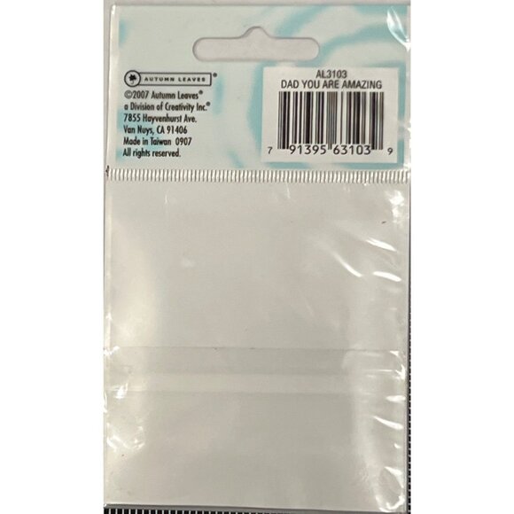 Autumn Leaves Clear Stamps "Dad You Are Amazing" By Sande Krieger AL3103 - Picture 2 of 2